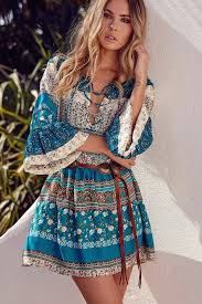 B Chicloth Flare Sleeve Regular Bohemia V Neck 3 4 Sleeve Going Out Dress With Images Boho Fashion Fashion Clothes Women Bohemian Summer Dresses