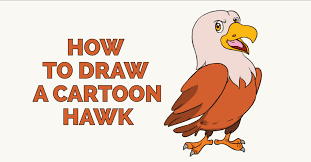 How To Draw A Cartoon Hawk Really Easy Drawing Tutorial The head deconstructed into its basic forms, is a sphere as the cranium and a block as the jaw and cheek bones. cartoon hawk really easy drawing tutorial