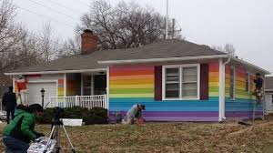 The House Across From Westboro Baptist Is Getting A Rainbow Pride Paint Job Right Now Rainbow House Westboro Baptist House Painting