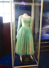 Hollywood Movie Costumes And Props Lily James And Richard Madden S Costume From Disney S Cinderella On Display Origina Costume Dress Dresses Costume Design