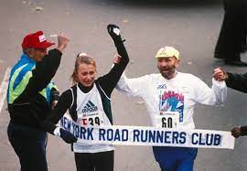 Grete waitz salutes the helsinki crowd after her 1983 world championship win. First Race I Can Remember New York Marathon Without Grete Waitz