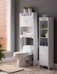 Designed to fit over most standard toilets, this space saver features a solid finish that. Lichfield Over The Toilet Bathroom Spacesaver Storage Rack Organizer With Cabinet Shelf White Wood Contemporary Walmart Com Small Bathroom Decor Small Bathroom Storage Over The Toilet Rack