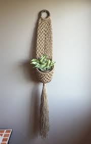 Macrame Mural Plante Cintre Retro Annees 70 Venus Ligne En Jute Pot Porte Boho Hippie Mid Century Modern Styl Macrame Boho Hippie Tenture Murale En Macrame