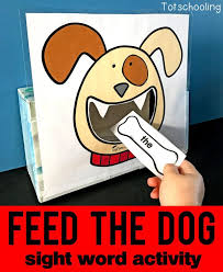 Feed The Dog Sight Word Activity Sight Words Kindergarten Preschool Sight Words Sight Words Kindergarten Printables