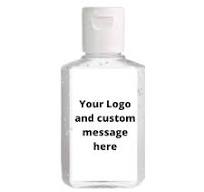 Custom Hand Sanitizer Labels | Your Logo and Custom Message | Sheet of 20  Labels (Rectangle 2.25" H x 1.25" W)