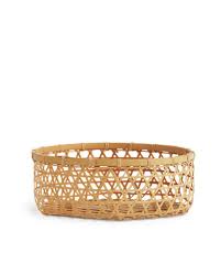 Mutsume Woven Bamboo Basket Large In 2020 Bamboo Basket Large Baskets Storing Fruit