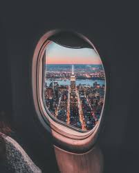 Plane Window Photo Of Empire State Building Airplane Window View Plane Photography Airplane Window
