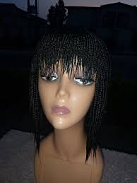 READY TO SHIP Short Braided Bangs Wig Fringe Braids Everyday Wig
