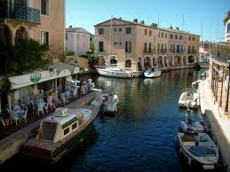 Port Grimaud Canal Moored Boats Cafe Terrace And Houses Of The Lakeside Town Cafe Terrace Provence France Travel Photos