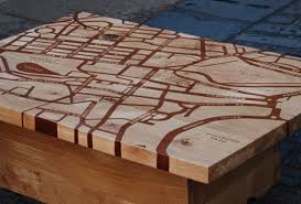 Edinburgh Map Table Photo 4 Image Courtesy Of Birky Design Wooden Map Wood Map