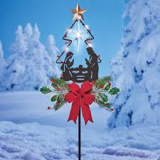 Solar Nativity Star Christmas Tree Garden Stake 12 95 Nativity Star Solar Lights Garden Garden Trees