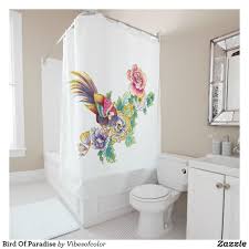 Bird Of Paradise Shower Curtain Zazzle Com Bathroom Decor Birds Shower Curtain Bathroom Decor