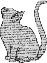 Anevski's book is 80 pages of drawings of a cat in different poses. Books And Cats And Books And Cats Sticker By Audrey Metcalf In 2021 Newspaper Art Cat Art Book Page Art