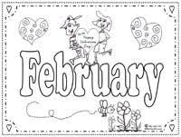 Months Of The Year Coloring Page February Coloring Pages Abc Coloring Pages Abc Coloring