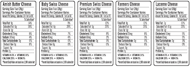 How many calories are in swiss cheese? Guggisberg Cheese Nutritional Info