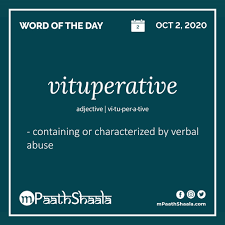 Vituperative In 2020 Interesting English Words Word Of The Day Words