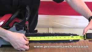 how to measure a chainsaw guide bar