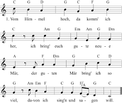 Es wurde zwischen dem 1. Vom Himmel Hoch Da Komm Ich Her Noten Liedtext Midi Akkorde