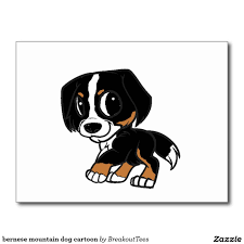 Bernese Mountain Dog Cartoon Postcard Zazzle Co Uk