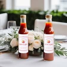 Set of 24 Hot Sauce Labels Bottle Labels Custom Labels Stickers  Personalized Wedding Favors Hot Sauce Stickers