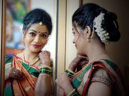 Easy Hairstyle On Nauvari Saree Gaya Rambut Gaya Rambut