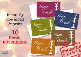 10 Printable Happy Diwali Note Cards Gift Tags By Makerisland On Etsy Lamp Dia Diya Motif Floral Pattern 5 Colou Note Card Gifts Gift Tag Cards Note Cards