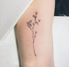 Cerise Small Wild Floral Flower Temporary Tattoo Elegant Tattoos Flower Wrist Tattoos Neck Tattoo