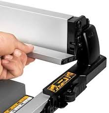 The Dewalt Dwe7491rs 10 Inch Jobsite Table Saw With 32 1 2 Inch 82 5cm Rip Capacity And A Rolling Stand Features Jobsite Table Saw Hybrid Table Saw Table Saw