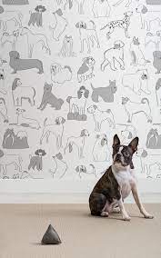 Dog Patterned Wall Coverings From Murals Wallpaper Dog Milk Dog Wallpaper Mural Wallpaper Dog Milk
