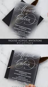 Simple Elegant Callligraphy Frosted Acrylic Wedding Invitations Cam026 For Modern We Acrylic Wedding Invitations Wedding Invitations Wedding Invitations Online