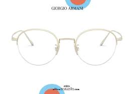 Brooch in goldtone, gio perfume for men. New Half Metal Round Sunglasses Giorgio Armani Ar5098t 3281 Light Gold Occhiali Ottica Scauzillo