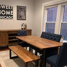 A reclaimed dining set is the perfect addition to any family home. Kitchen Dining Table Solid Reclaimed Wood Bench Home Furniture Dining Bench Home Garden Furniture Tables
