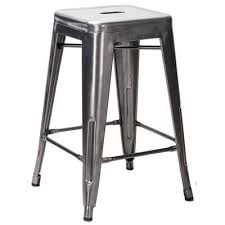 Round Out Your Favorite Seating Group In Sleek Style With This 30 Quot Metal Barstool Showcasing A Backless Design And A Sq Bar Stools Metal Bar Stools Stool