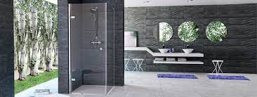 Folding door with side panel. Barrier Free Shower