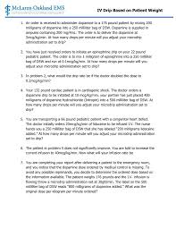 Iv Drip Rate Based On Weight Mclaren