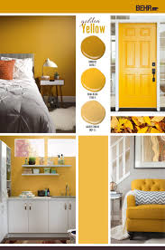 Though mustard yellow will pair well with just about any color scheme, there are a few colors that make the perfect bold statement. Golden Yellow Color Palette Colorfully Behr Yellow Walls Living Room Yellow Painted Walls Mustard Yellow Paint Colors