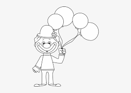 Download Svg Transparent Library Black And White Clip Art Clipart Clown With Balloons Free Transparent Png Download Pngkey