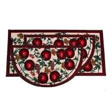 ( 4.0 ) out of 5 stars 4 ratings , based on 4 reviews Kashi Home Apple 3pc Kitchen Rug Set 2 Slice 18 X30 Rugs 1 20 X40 Mat Non Slid Latex Back Walmart Com Walmart Com