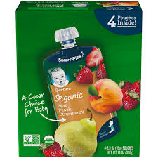 Ewg S Food Scores Gerber 2 Nd Foods Sitter Organic Baby Food Pear Peach Strawberry
