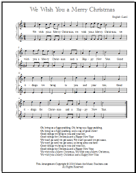 A# c# d# f# g#), look at the image below to see where each letter note is on the. We Wish You A Merry Christmas Free Sheet Music