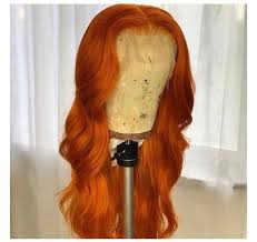 Experiment with short wig hairstyles in different colors to test out which hair color is best for you. Orange Colored Human Hair Wigs T Part 13x6 Lace Frontal Wig Etsy In 2021 Hair Styles Human Hair Lace Wigs Wig Hairstyles