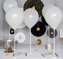 5 pcs 17" tall Balloon Sticks Column Flower Stand Holders - White