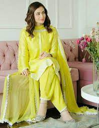 Maybe you would like to learn more about one of these? Lemon Green Stylish Chanderi Cotton Suit Chanderi Cotton Suit Green Dress Materials