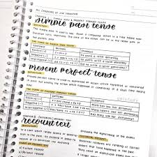 Aqila On Instagram I Re Wrote This Note Cause The First One Was Very Bad Materials Used Kokuyo B5 Lined Loos Studying Inspo Loose Leaf Perfect Tense