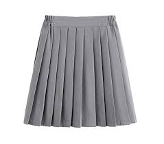 Only Faith Women Girls Jk Uniform Skirt Elastic Waist Classic Pleated Skirt
