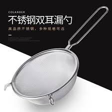 Pour liquid, puree, etc., through the strainer. Stainless Steel Binaural Strainer Colander Fine Mesh Strainer Oil Strainer Kitchen Strainers Shopee Philippines