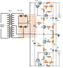 Circuit diagram and working explanation. 0 To 50v 0 To 10amp Variable Dual Power Supply Circuit Homemade Circuit Projects