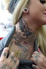You should always remember that tattoo is made for the whole rest of your life and its meaning will be always fallowing you. Girl Neck Tattoos Neck Tattoo Girl Tattoos
