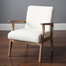 Ivory Modern Wooden Accent Chair In 2020 Akzentstuhle Stuhle