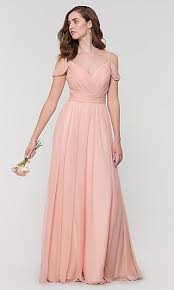Kleinfeld Long Bridesmaid Dress With Beaded Straps Limited Availability Bridesmaid Dresses Blush Bridesmaid Dresses Beach Wedding Guest Dress